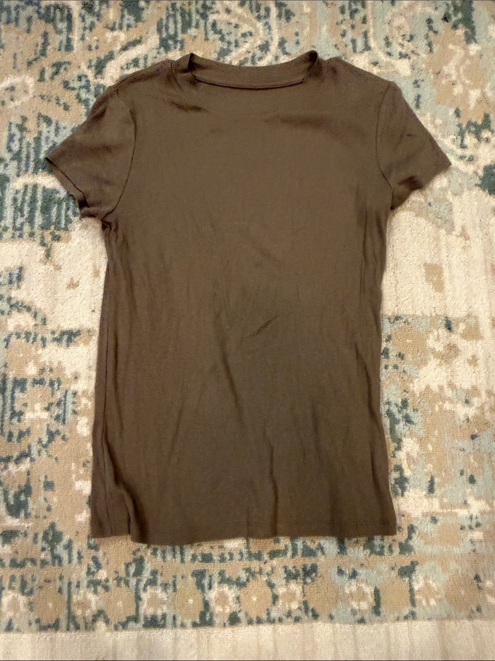 a new day brown  Short-Sleeve Crewneck Tee